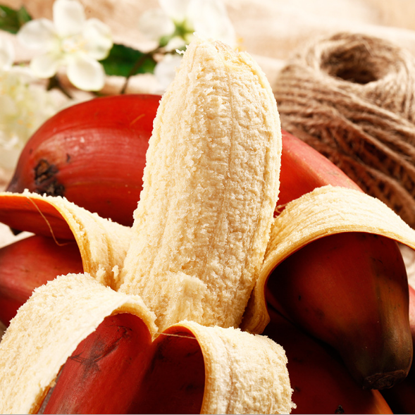 供应土楼特产红皮美人蕉5斤包邮 新鲜水果批发 火龙红皮香蕉